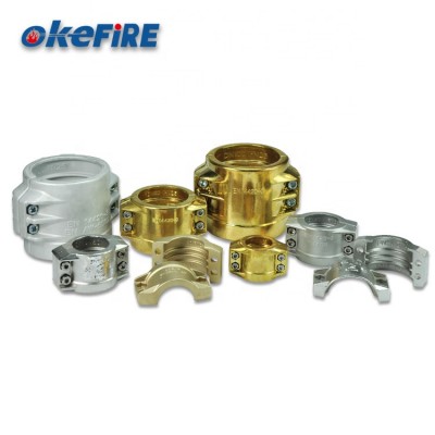 3/4 - 10 Inch Aluminium Stainless Steel Brass Copper Manual U Type Fixing Fire Safety Pipe Joint Fitting Coupling Hose Clamp