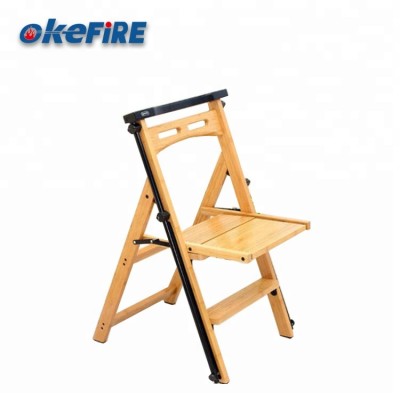 Okefire Portable Library Folding Ladder Chair