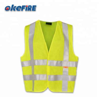 Okefire 100% Polyester High Visibility Reflective Safety Mesh Vest