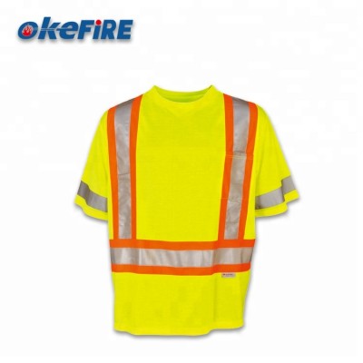 Okefire 100% Polyester Short Sleeve Fire Safety Reflective Workwear Clothing