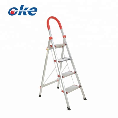 Okefire Aluminium Four Step Folding Ladder