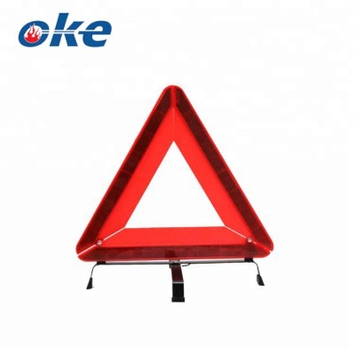 Red safety reflective traffic warning triangle OK-D8