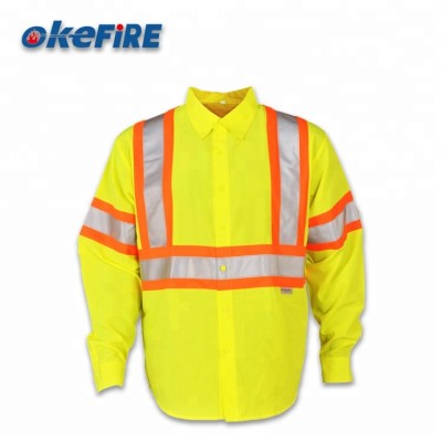 Okefire 100% Cotton Safety  Men Work Suit With High Reflective Belt